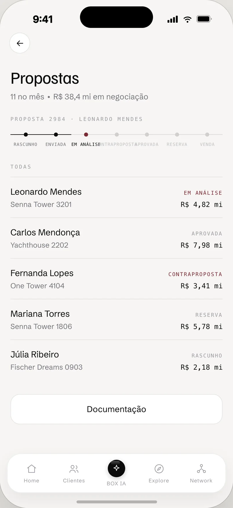 Propostas do BOX OS em andamento